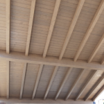 Roof in laminated wood