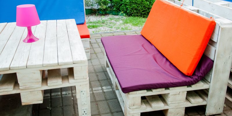 Table made with pallets